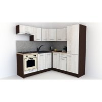 Bucatarie de Colt GENA NEW 9 DR. 190-200, Cu Corp de Cuptor, Wenge / Decor K010